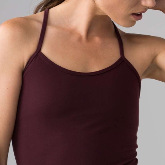 NWT BRDR MAROON LULULEMON POWER Y TANK - - Size 8 - Picture 3 of 8